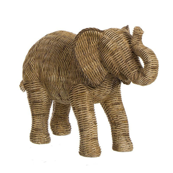 Figura elefante efecto ratan